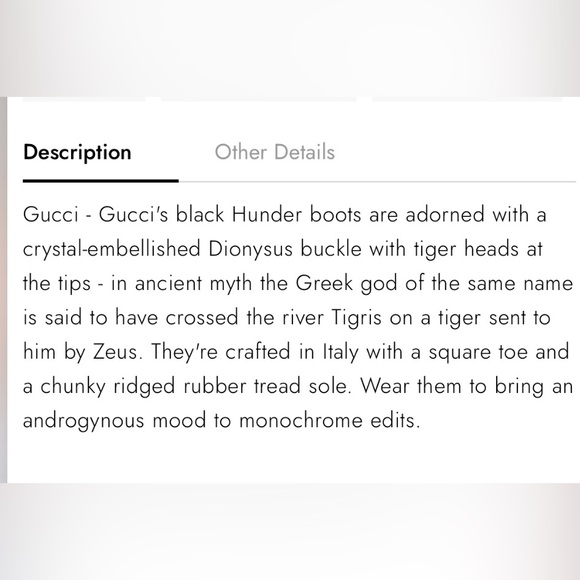 Gucci Authentic Hunder Dionysus-Buckle Leather Boots booties 39 - Picture 15 of 16